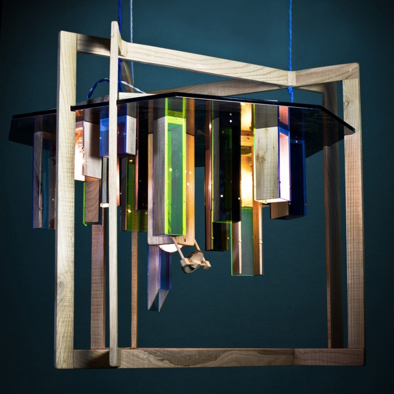 Hillsideout - Colored Blooming Skyline Lamp - Charcoal-Grey