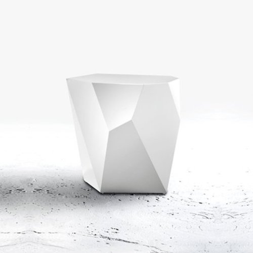 Alexander Lotersztain - QTZ Side Table – White