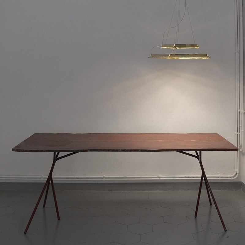 Francesco Meda - Split Table – Red Rupas Marble