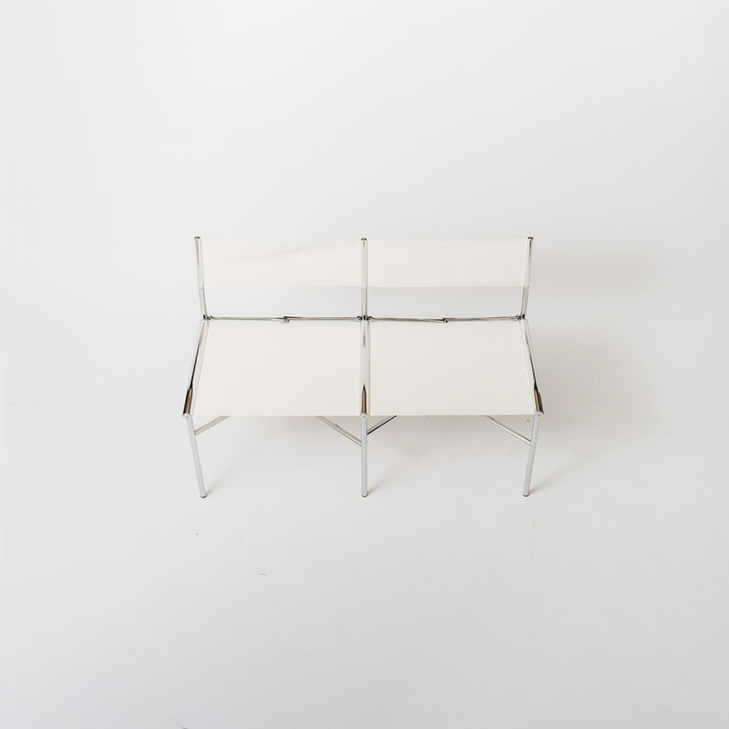 Laurence Humier - Meeting Chairs – 2 Seats – Batyline – White