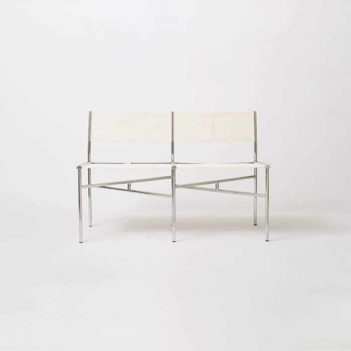 Laurence Humier - Meeting Chairs – 2 Seats – Batyline – White