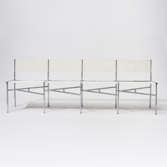 Laurence Humier - Meeting Chairs – 4 Seats – Batyline – White