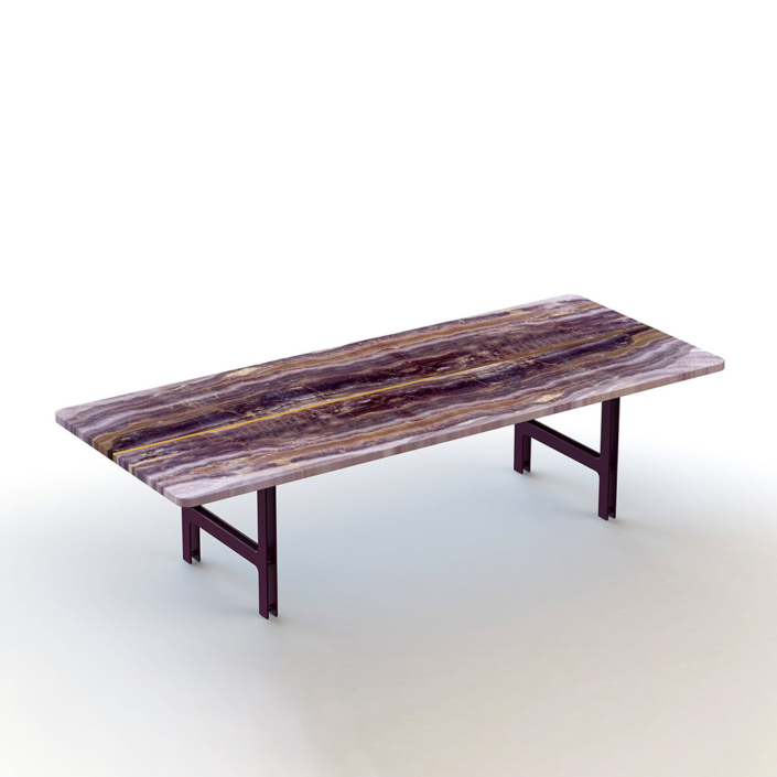 Francesco Meda - Split Coffee Table – Onyx Violet Marble