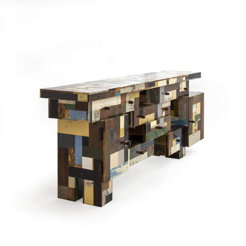 Piet Hein Eek - Stacked Volumes Waste Cupboard in Scrapwood