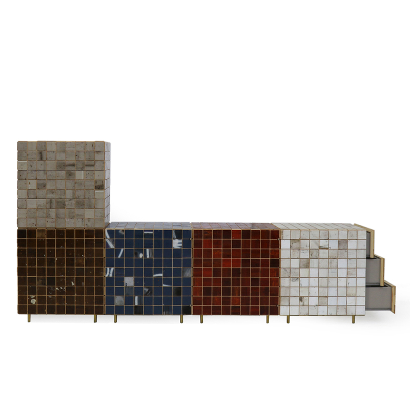 Piet Hein Eek - Waste Tile Cube Cabinet
