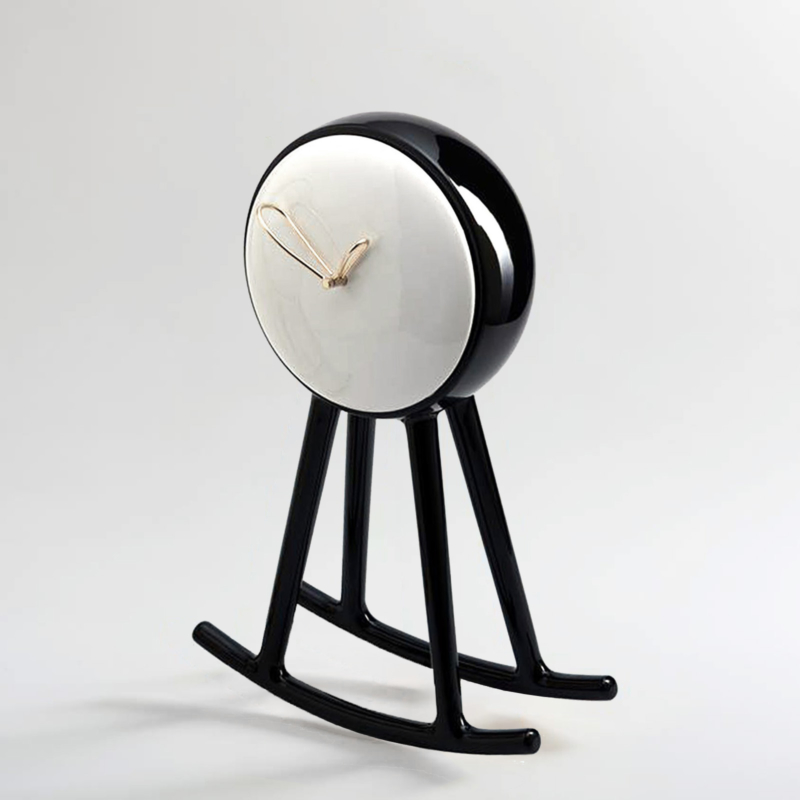 Nika Zupanc - Infinity Clock - Black and White - for Bosa Ceramiche