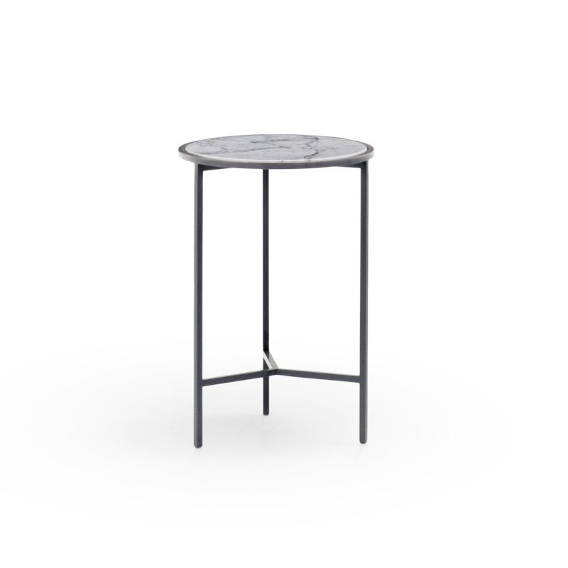 Nika Zupanc - Smoke Table - Ø 30cm - Lacquered 7012 - for Sé