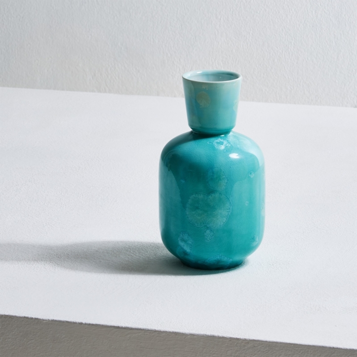 Milan Pekar - Cup Crystal Vase Turquoise