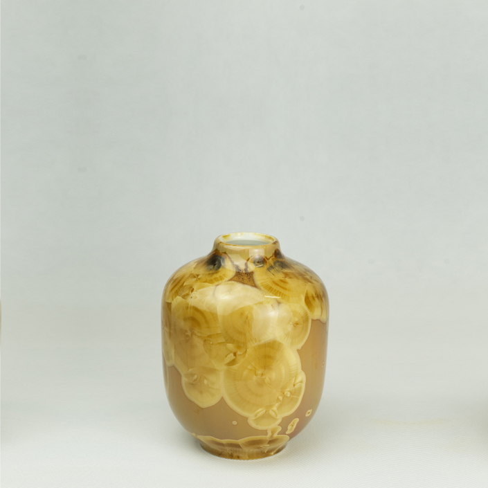 Milan Pekar - Volume 1 Crystal Vase - Amber