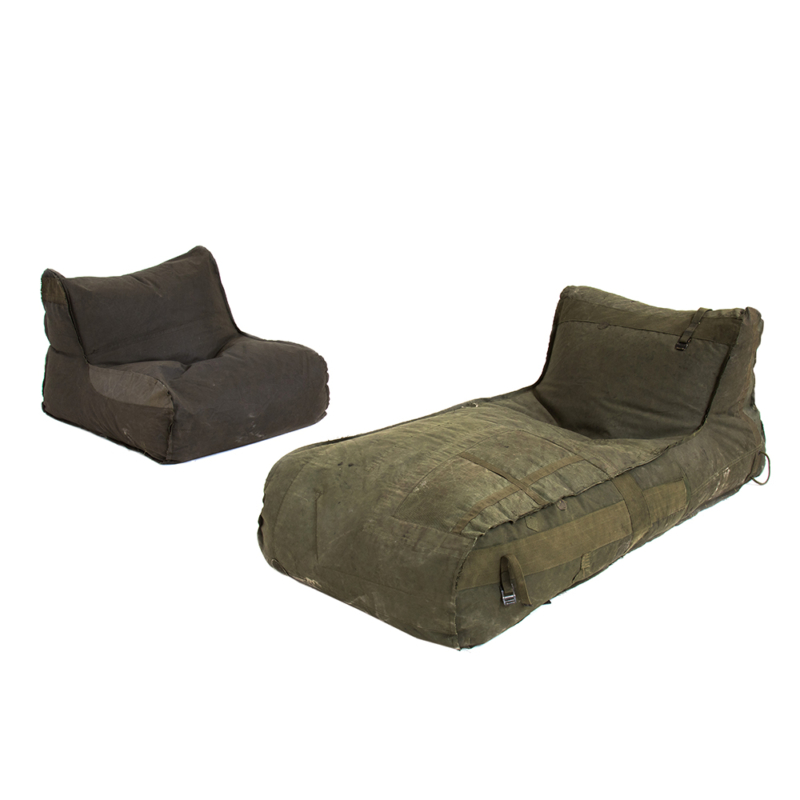 Piet Hein Eek - Long Bag Chair in Army Fabric