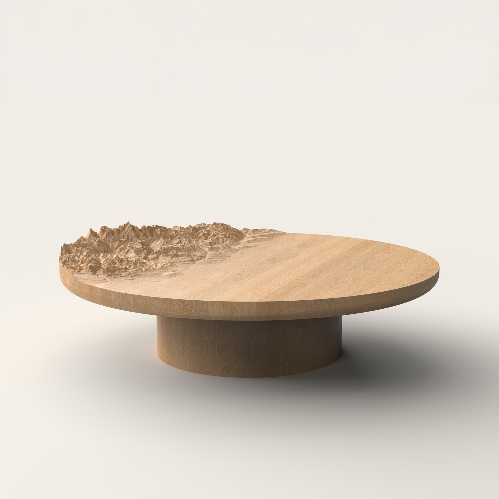 Dolomitisch - Echo round topographic coffee table