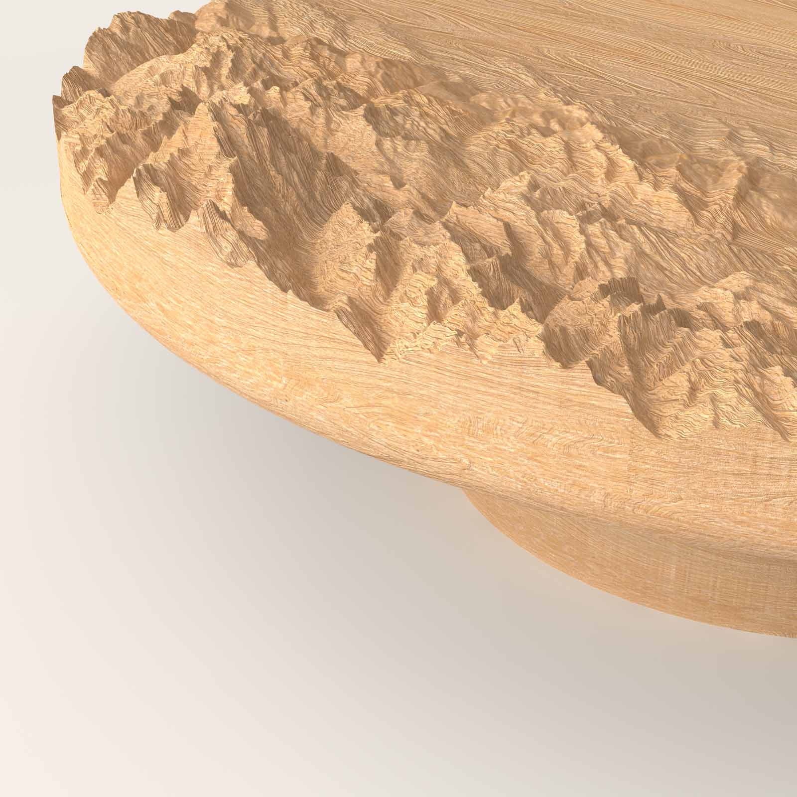 Dolomitisch - Echo round topographic coffee table