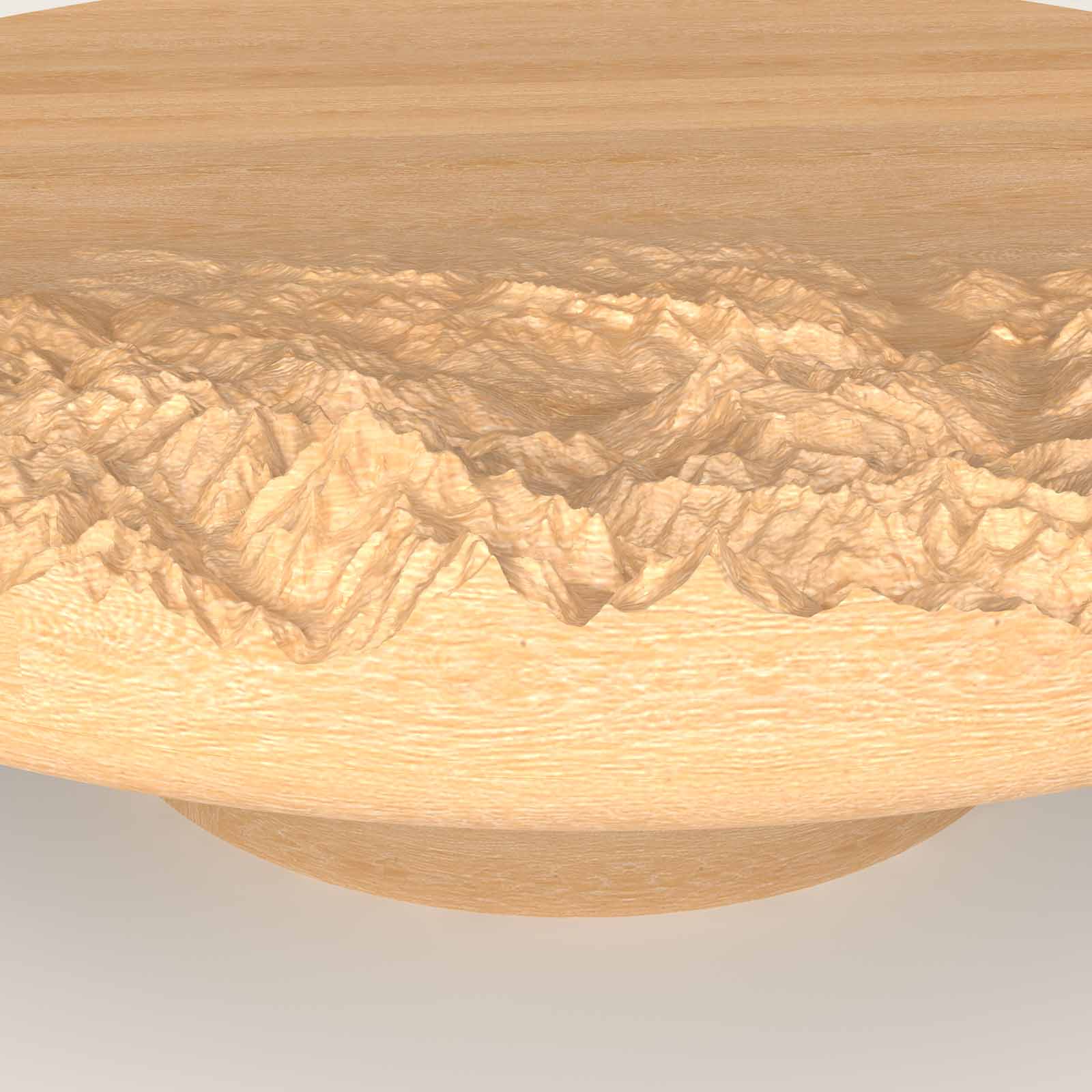 Dolomitisch - Echo round topographic coffee table